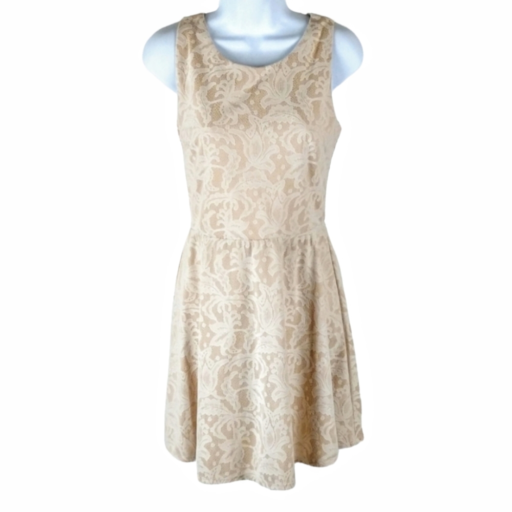 Heart Soul faded peach colored lace dress